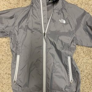 North face gray raincoat!